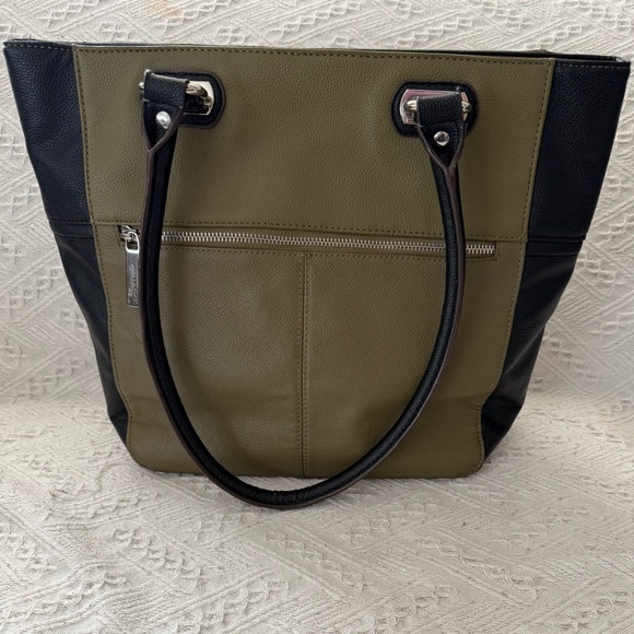 Tignanello Handbags - Tignanello Olive and Black Women's Tote Bag